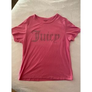 Juicy Couture XL Pink Rhinestone Sleepshirt Loungewear Y2K sleepwear